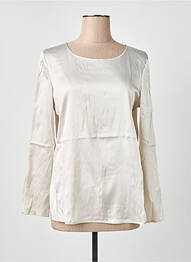 Top coupe fluide manches longues gris MAX MARA femme