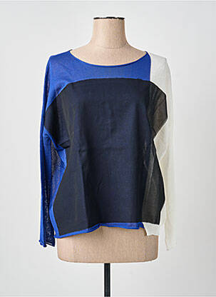 Pull stretch manches longues bleu PIER ANTONIO GASPARI femme