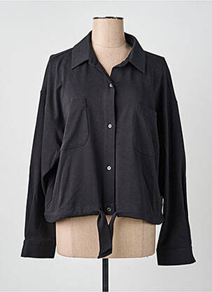Chemisier manches longues manches longues noir REPEAT femme