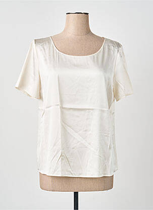 Top coupe fluide manches courtes beige PENNYBLACK femme