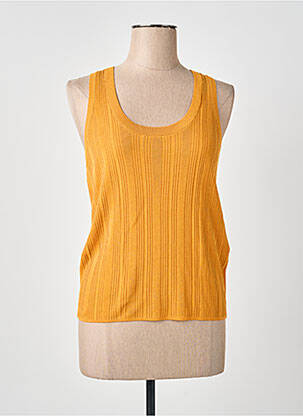Top stretch sans manche jaune WEEKEND MAXMARA femme