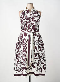 Robe longue imprimé fleurs sans manche violet MILVA ME femme