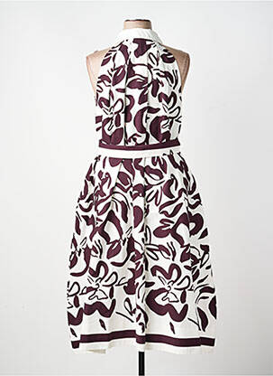 Robe longue imprimé fleurs sans manche violet MILVA ME femme