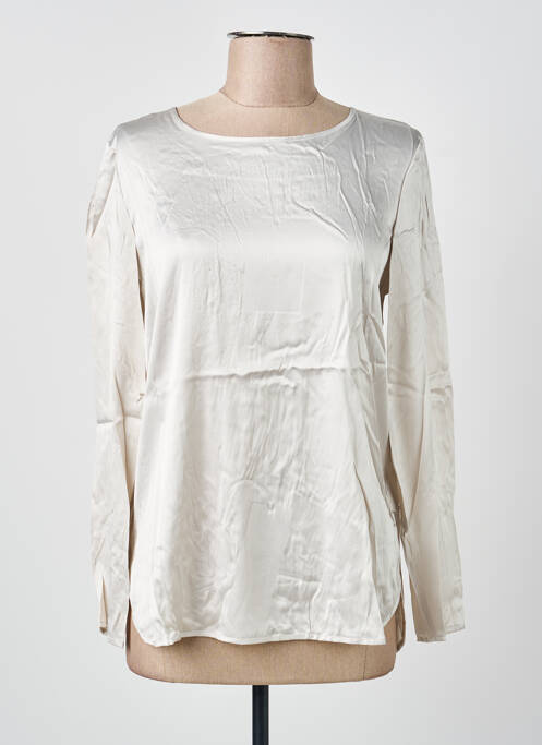 Top coupe cintrée manches longues argent MAX MARA femme
