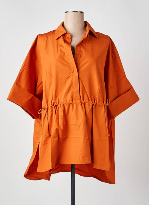 Tunique manches courtes coupe cintrée orange MAX MARA femme