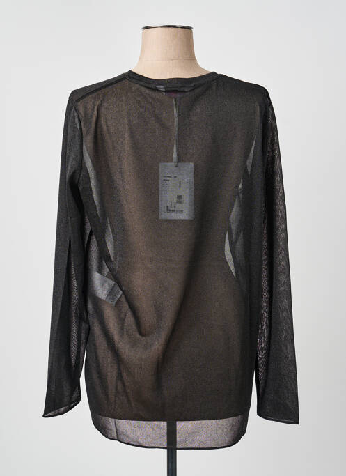 Top coupe fluide manches longues noir MAX MARA femme