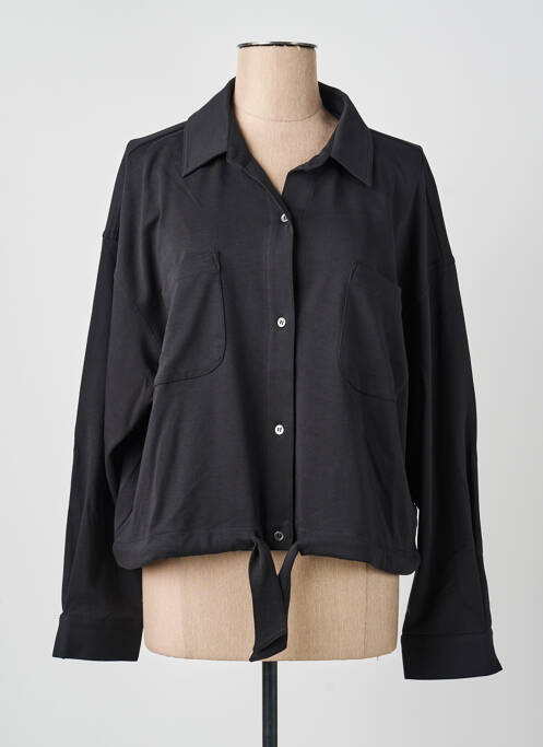 Chemisier manches longues manches longues noir REPEAT femme