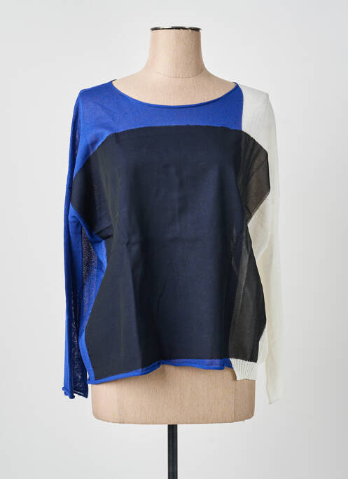 Pull stretch manches longues bleu PIER ANTONIO GASPARI femme