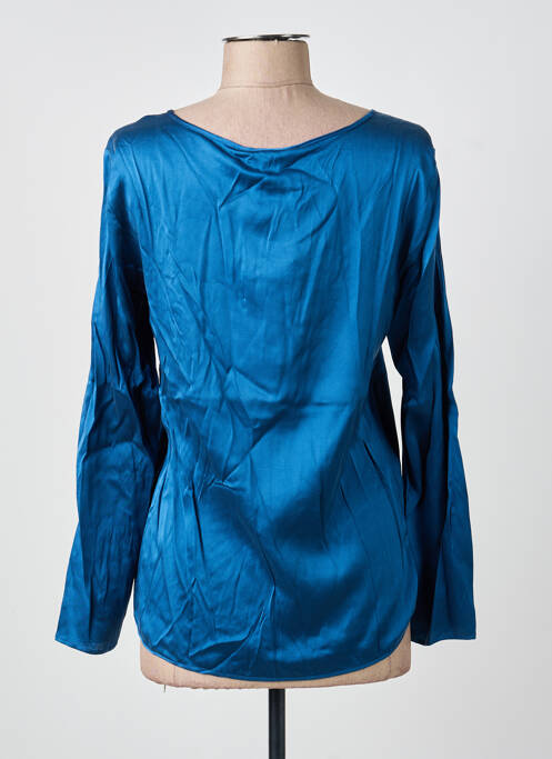 Top coupe fluide manches longues bleu MAXMARA femme
