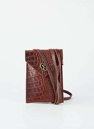 Sac bandoulière forme rectangulaire marron YOLETE femme