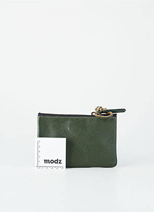 Trousse effet matière satinée vert YOLETE femme