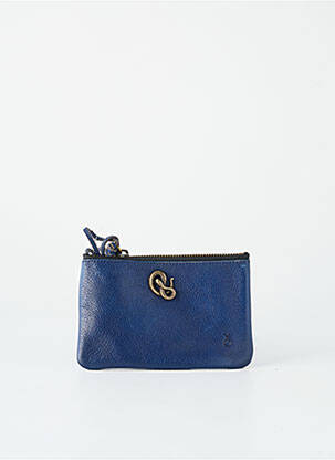 Trousse effet matière satinée bleu YOLETE femme