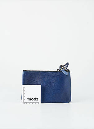 Trousse effet matière satinée bleu YOLETE femme