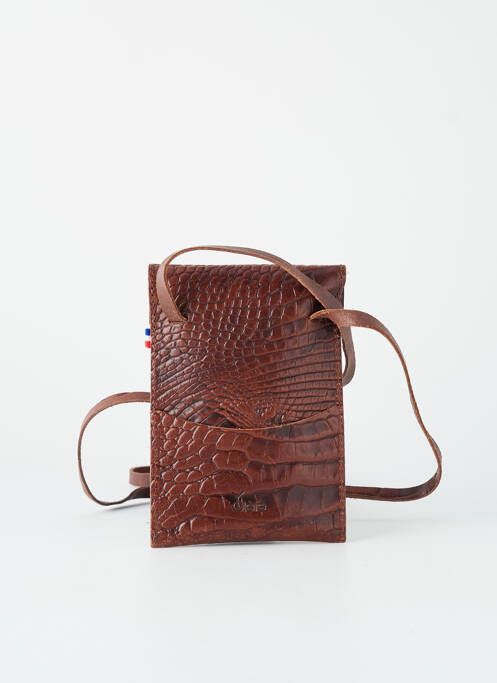 Sac bandoulière forme rectangulaire marron YOLETE femme