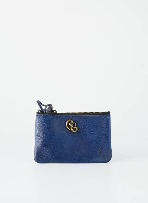 Trousse effet matière satinée bleu YOLETE femme