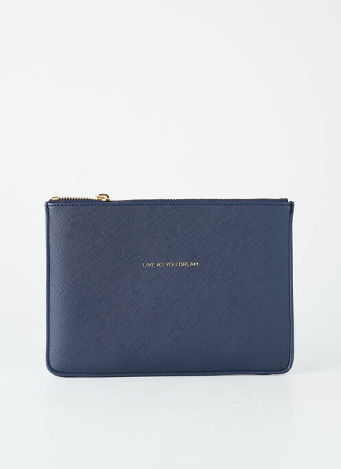 Pochette effet matière satinée bleu ESTELLA BARTLETT femme