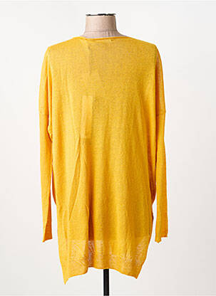 Pull tunique stretch manches longues jaune PIER ANTONIO GASPARI femme