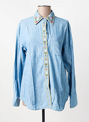 Chemisier coupe cintrée manches longues bleu WEEKEND MAXMARA femme
