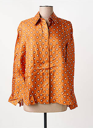 Chemisier imprimé fantaisie manches longues orange MAX MARA femme