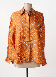 Chemisier imprimé fantaisie manches longues orange MAX MARA femme