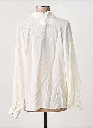 Blouse poignets boutonnés avec fente manches longues beige MAX MARA femme
