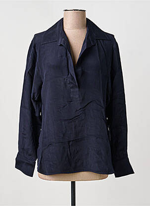 Blouse poignets boutonnés avec fente manches longues noir MAX MARA femme