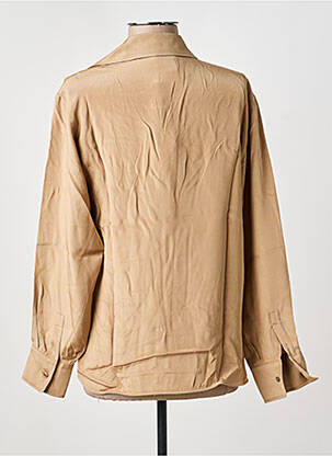 Blouse poignets boutonnés avec fente manches longues marron MAX MARA femme