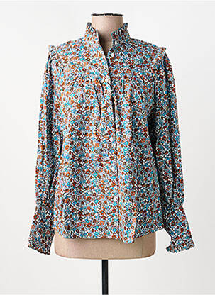 Chemisier coupe droite manches longues bleu WEEKEND MAXMARA femme