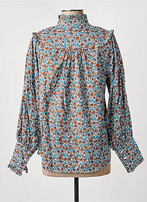 Chemisier coupe droite manches longues bleu WEEKEND MAXMARA femme