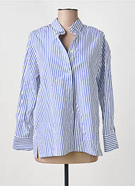 Chemisier coupe droite manches longues bleu MAX MARA femme