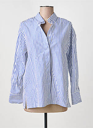 Chemisier coupe droite manches longues bleu MAXMARA femme