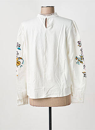 Blouse tissage popeline manches longues blanc WEEKEND MAXMARA femme
