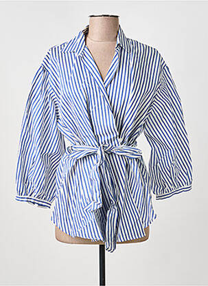 Chemisier coupe cintrée manches 3/4 bleu WEEKEND MAXMARA femme