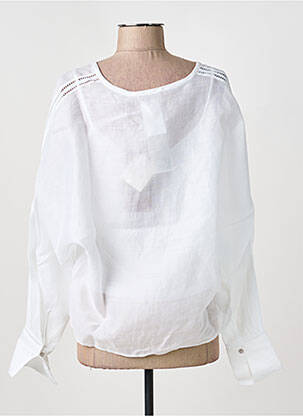 Blouse légère et transparente manches longues blanc MAX MARA femme