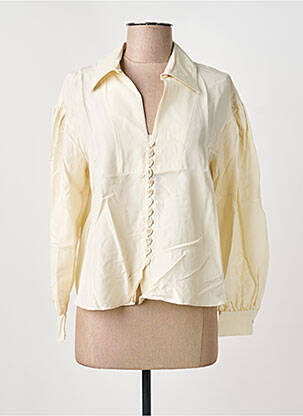 Chemisier coupe cintrée manches longues beige WEEKEND MAXMARA femme