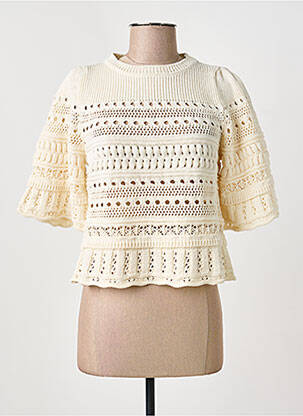Pull maille ajourée manches 3/4 beige WEEKEND MAXMARA femme