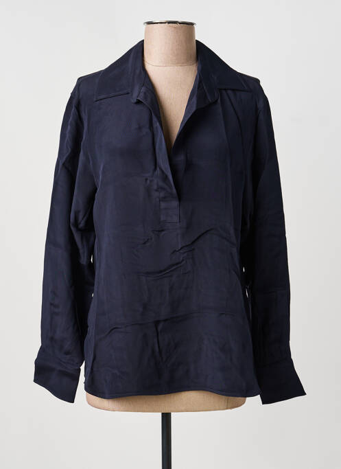 Blouse poignets boutonnés avec fente manches longues noir MAXMARA femme