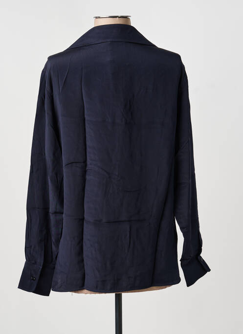 Blouse poignets boutonnés avec fente manches longues noir MAXMARA femme