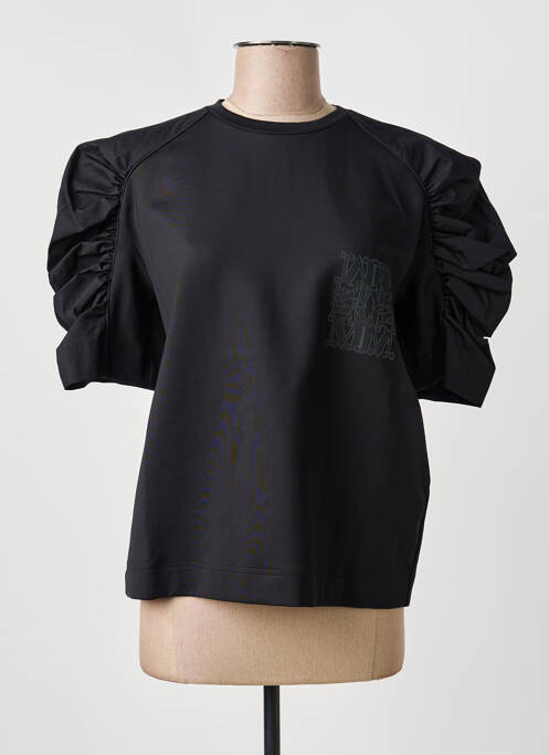 Top stretch manches courtes noir MAX MARA femme