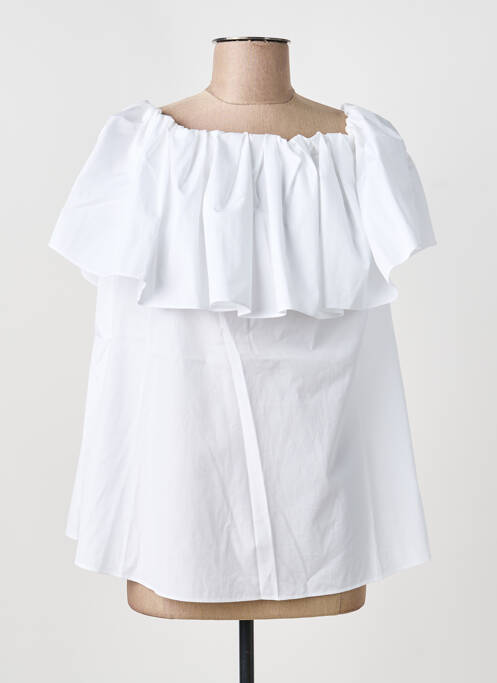 Blouse manches courtes manches courtes blanc MAX MARA femme