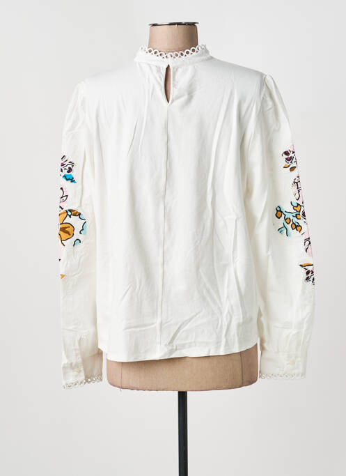 Blouse tissage popeline manches longues blanc WEEKEND MAXMARA femme