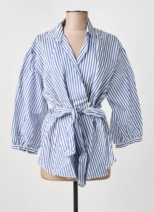 Chemisier coupe cintrée manches 3/4 bleu WEEKEND MAXMARA femme