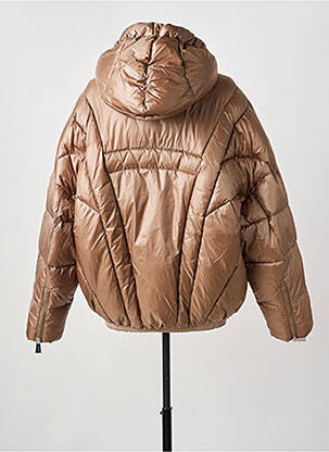 Doudoune manches longues a capuche marron HINNOMINATE femme