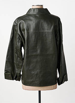Veste en cuir poches vert WEEKEND MAXMARA femme
