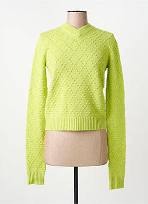 Pull col v manches longues vert SPORTMAX femme