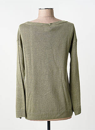 Pull tissage chiné manches longues vert MM BY MAXMARA femme
