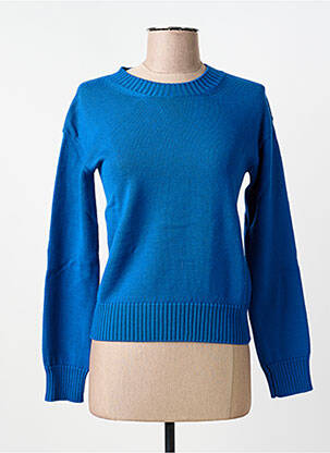 Pull stretch manches longues bleu MAX MARA femme