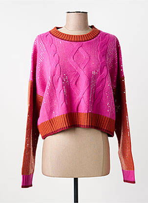 Pull col rond manches longues rose PENNYBLACK femme