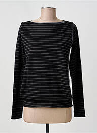 Pull col bateau manches longues noir PIER ANTONIO GASPARI femme