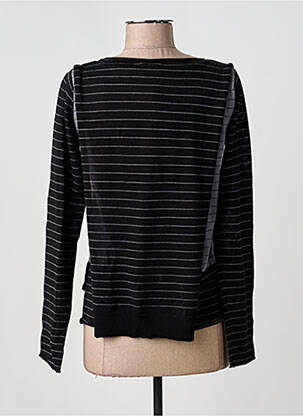 Pull col bateau manches longues noir PIER ANTONIO GASPARI femme